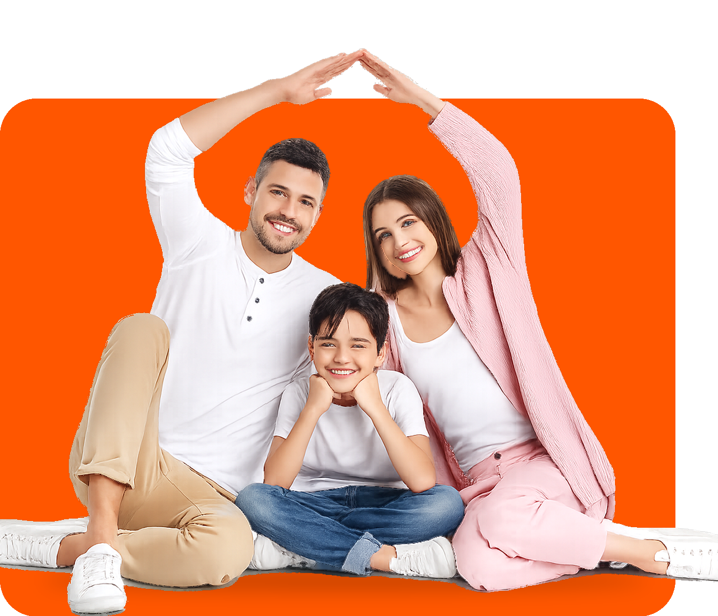 Happy family representing Sathyam Homes
